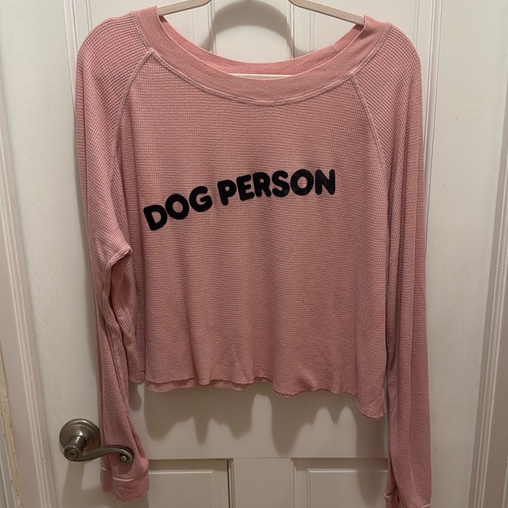 Wildfox L pink dog person waffle.